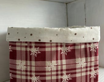 Bread basket, bread basket, fabric basket for bread rolls, fabric winter decoration