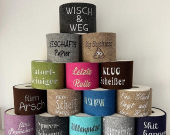 Toilet paper roll cover, felt band for toilet paper, toilet paper cover, felt sleeve for toilet roll