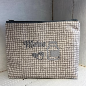 Medikamententasche, Reisetasche für Tabletten, Arznei, Tasche mit Stickerei, Pillentasche