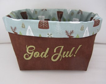 Bread basket, bread roll bag, Christmas decoration for breakfast table, storage container