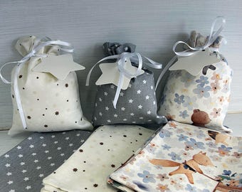 Advent calendar bags, fabric bags for Advent calendars, fabric bags for calendars, fabric gift bags
