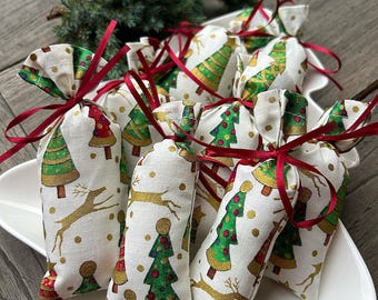 Scented sachets, 8-piece set of Christmas scented sachets, Christmas sachets with scent, fabric sachet with scent