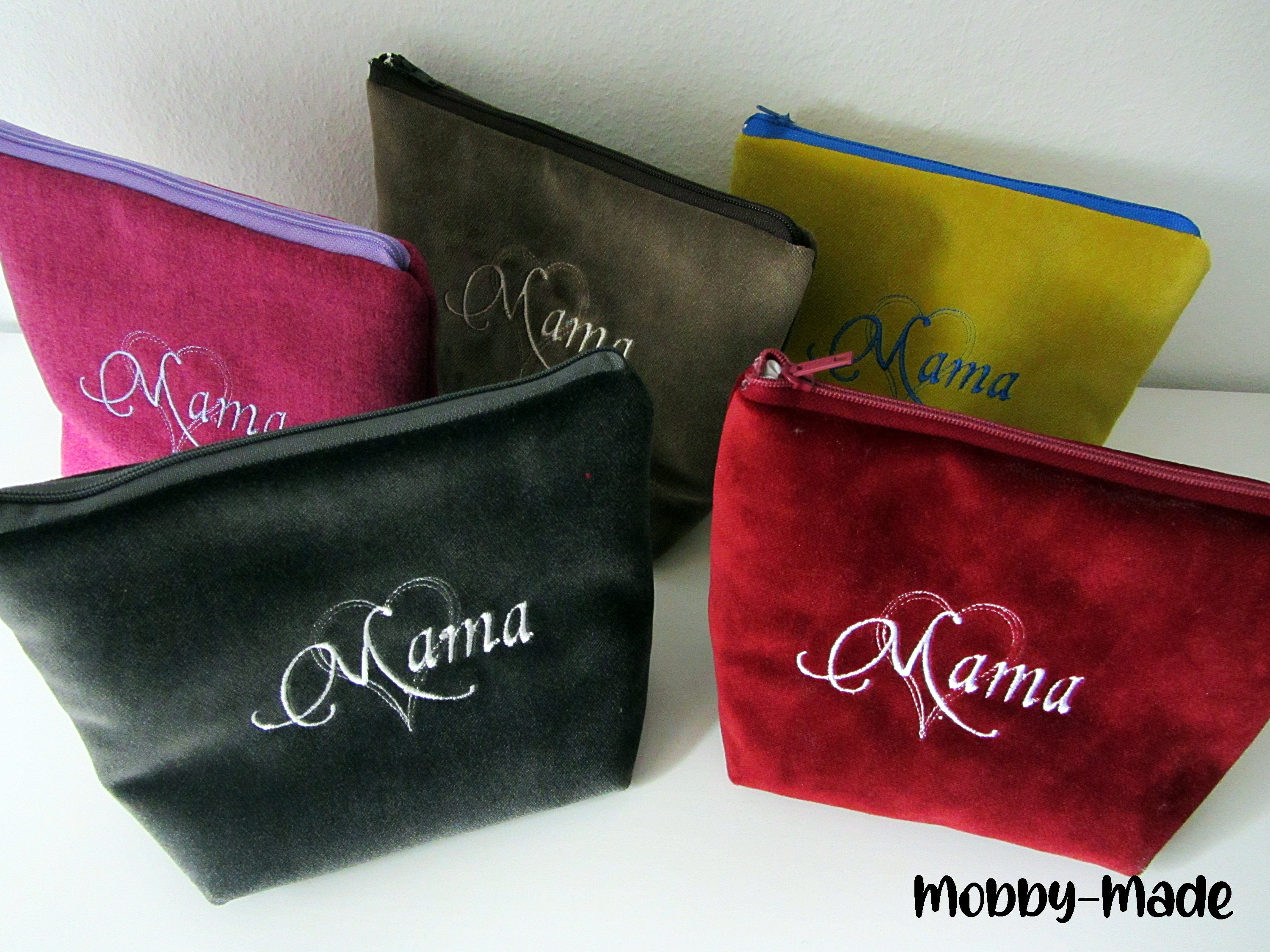 Lomkya Karierte Make-up-Tasche, 2-teilig, Schwarz - Aus PU-Leder, Wasserdicht, Für Kosmetik & Kleinteile