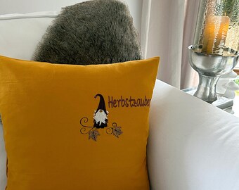 Pillowcase, pillowcase with embroidery, embroidered pillowcase, autumn pillow