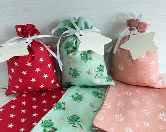 Advent calendar bags, fabric bags for Advent calendars, bags for Advent, fabric gift bags