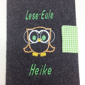 E-Reader Hülle, Filzhülle nach Wunsch, Kindle-Hülle mit Wunschstickerei, iBook-Hülle, Schutzhülle für E-Reader Bild 6