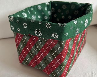 Bread basket, roll basket, fabric basket for bread, Christmas table decoration