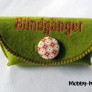 Glasses case, embroidered glasses case, glasses case with embroidery, felt case for glasses, duds