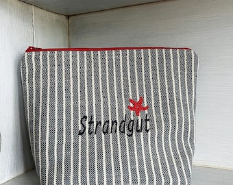 Neceser, bolso con bordado, neceser de maquillaje bordado, bolso de viaje de estilo nórdico