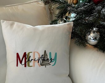 Pillow cover, pillowcase with embroidery, Christmas pillow cover, Christmas decoration for living room