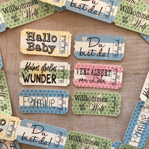 BABYGLÜCK Tickets I Wertmarken I Abreißmarken I Abreißtickets (7x6 Tickets) ZUR GEBURT