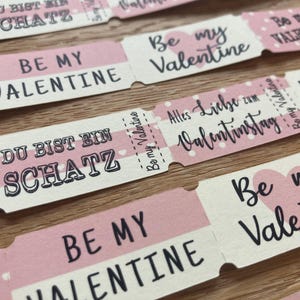 VALENTINSTAG Tickets I Wertmarken Abreißmarken I Abreißtickets (7x6 Tickets)