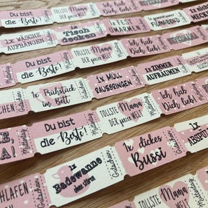 MUTTERTAG Tickets I Wertmarken Abreißmarken I Abreißtickets (7x6 Tickets) (Gutscheine für Mama)