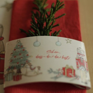 Set of 10 napkin bands for Christmas image 3