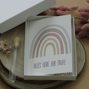 Regalo in denaro per il battesimo, biglietto di auguri per il battesimo, confezione regalo, confezione regalo arcobaleno