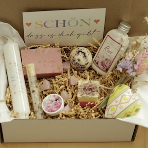 Geschenkbox, Geschenk Box für Frauen, Wellness Geschenk, Geburtstagsgeschenk , Self care Box, Weihnachtsgeschenk für Mütter, Box Rose, Bild 1