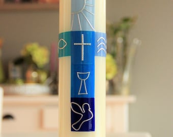 Baptismal candle boy, communion candle