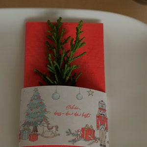 Set of 10 napkin bands for Christmas image 2