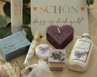 Geschenkbox, Geschenk Box für Frauen, Wellness Geschenk, Geschenk für Freundin, Self care Box, Weihnachtsgeschenk für Mütter, Box Lavendel