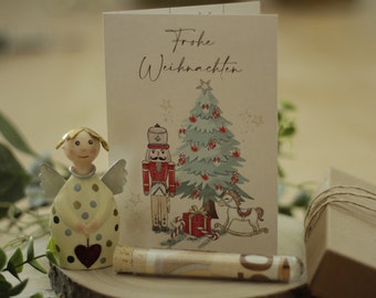 Weihnachtskarte, Geldgeschenk zu Weihnachten, Weihnachts Geschenkbox,