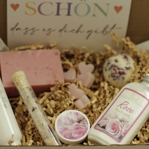 Geschenkbox, Geschenk Box für Frauen, Wellness Geschenk, Geburtstagsgeschenk , Self care Box, Weihnachtsgeschenk für Mütter, Box Rose, M