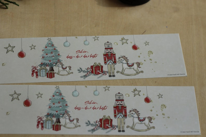 Set of 10 napkin bands for Christmas image 4