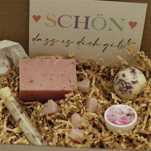 Geschenkbox, Geschenk Box für Frauen, Wellness Geschenk, Geburtstagsgeschenk , Self care Box, Weihnachtsgeschenk für Mütter, Box Rose, S