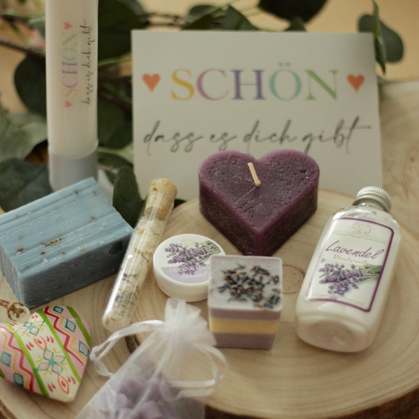 Geschenkbox, Geschenk Box für Frauen, Wellness Geschenk, Geschenk für Freundin, Self care Box, Geschenk für Arbeitskollegin, Box Lavendel