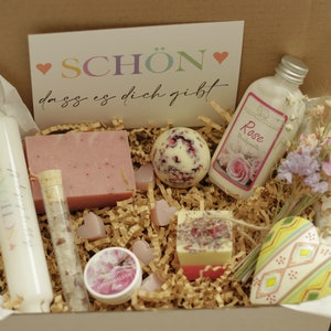 Geschenkbox, Geschenk Box für Frauen, Wellness Geschenk, Geburtstagsgeschenk , Self care Box, Weihnachtsgeschenk für Mütter, Box Rose, Bild 2