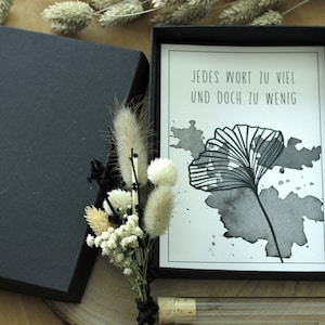 Boîte de deuil, pour sympathie, sincères condoléances, boîte de deuil, en mémoire, cadeau de deuil