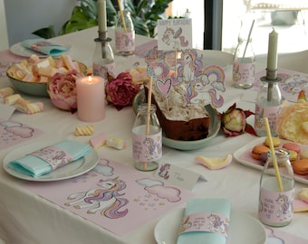 Scatola per feste di unicorno, festa di unicorno, festa di unicorno, decorazione di compleanno, festa di compleanno per bambini