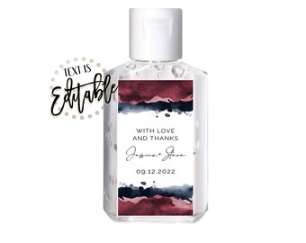 Purell 1oz /& 2oz Labels Hand Sanitizer Label Spread Love Personalized Wedding Favor Stickers HSL05