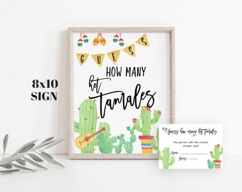 Succulents Guess How Many Game, Taco Bout A Baby Shower Activity, Guess How Many Hot Tamales, Cactus Fiesta, Boy Or Girl, Gender Neutral