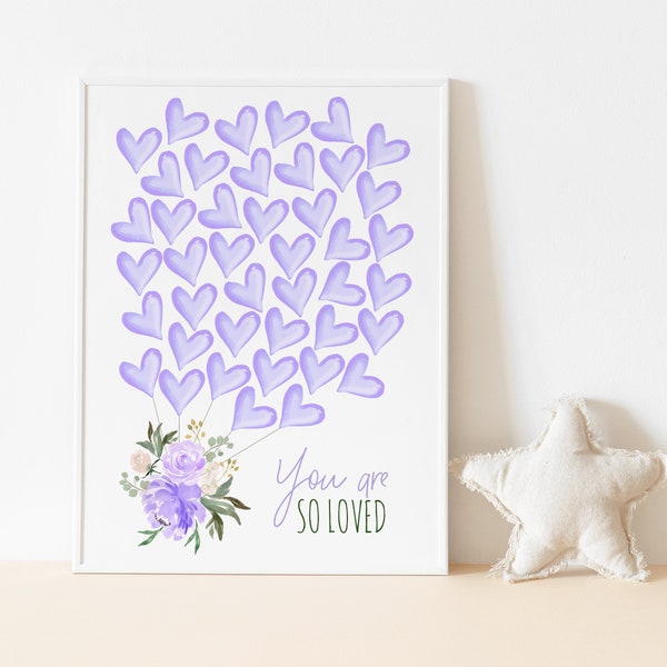 Purple Guest Book Etsy