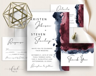 Maroon and Navy Wedding - Etsy
