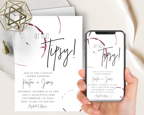 Tipsy weddings best sale etsy