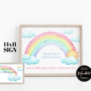Rainbow Signature Guestbook, Our Little Sunshine, Over The Rainbow, Nursery Wall Art, Baby Shower Guest Book Poster, Baptism, Girl Or Boy