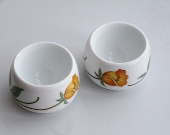 2 egg cups Melitta Lugano bells floral egg cups Easter Easter breakfast gift coquetiers bell flower tealight holder