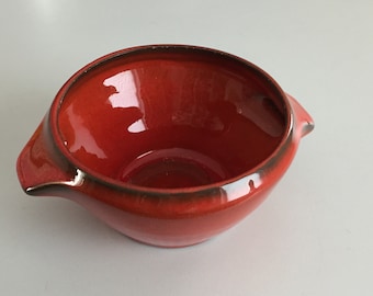 Bowl Bückeburg art ceramic ceramic bowl with handle pot red vintage studio ceramic plant bowl WGP mid century modern bowl