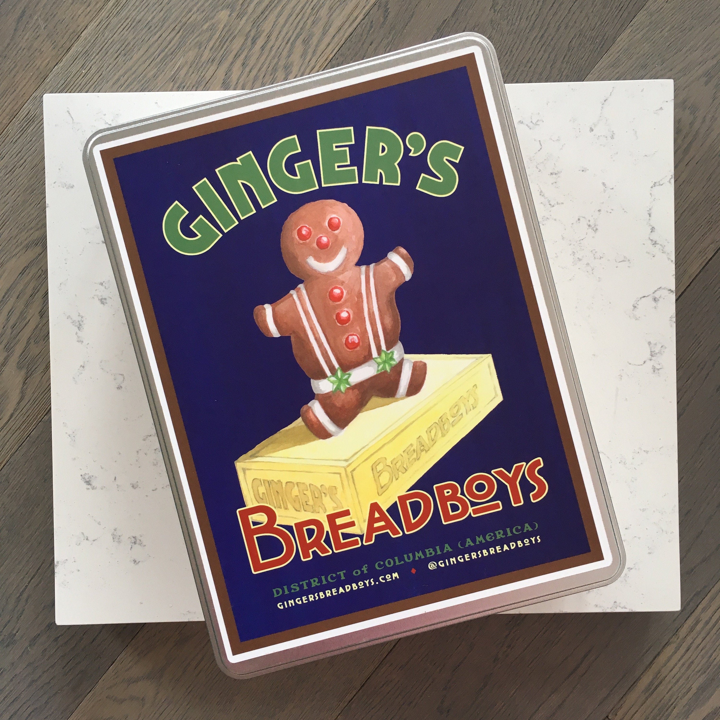 Ginger's Breadboys - Flour Sack Kitchen Tea Towels, White