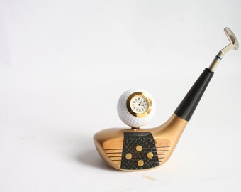 Golf Desk Clock Etsy