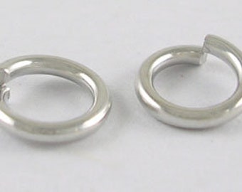 10mm stabile Biegeringe ca.100St #7186 platin Stärke 1mm