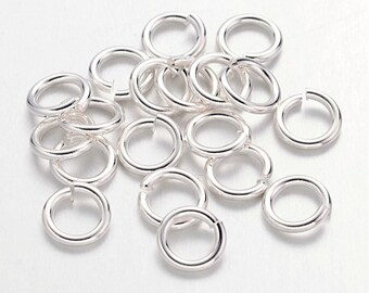 10mm stabile Biegeringe ca.100St #7186 platin Stärke 1mm
