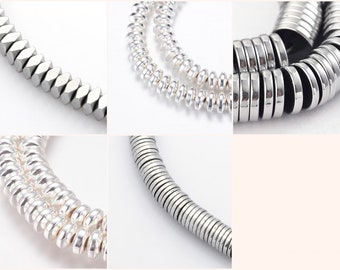 Hämatit Hematite Perlen 90-95Stück Fädelloch 1mm 4mm rek