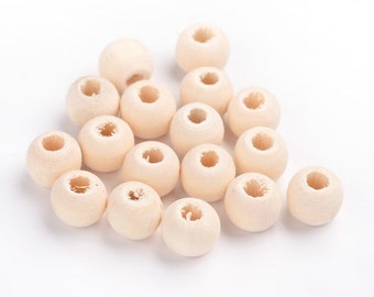 Holzperlen #5315 10mm Fädelloch 3mm ivory 100St