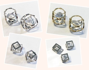 Strass Stein 10 Pinchballs Pinch Bails Fassungen Anhänger für Perlen gold m