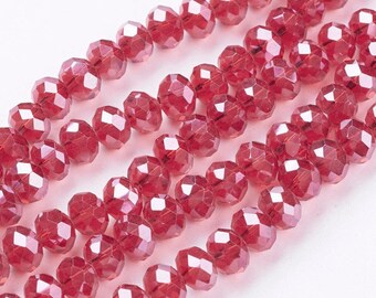 8mm Glasschliffperlen 72St #5181 Orchid