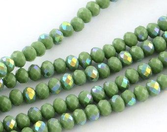 6mm Glasschliffperlen 100St #9273 PaleGoldenrod