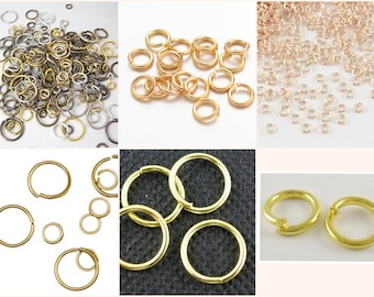 Ösen 100 Ringe goldfarben Verbindungsringe 5 x 0,9 mm offen Biegeringe,