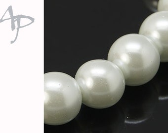 #9370 Grey 6mm Glasschliffperlen 99St